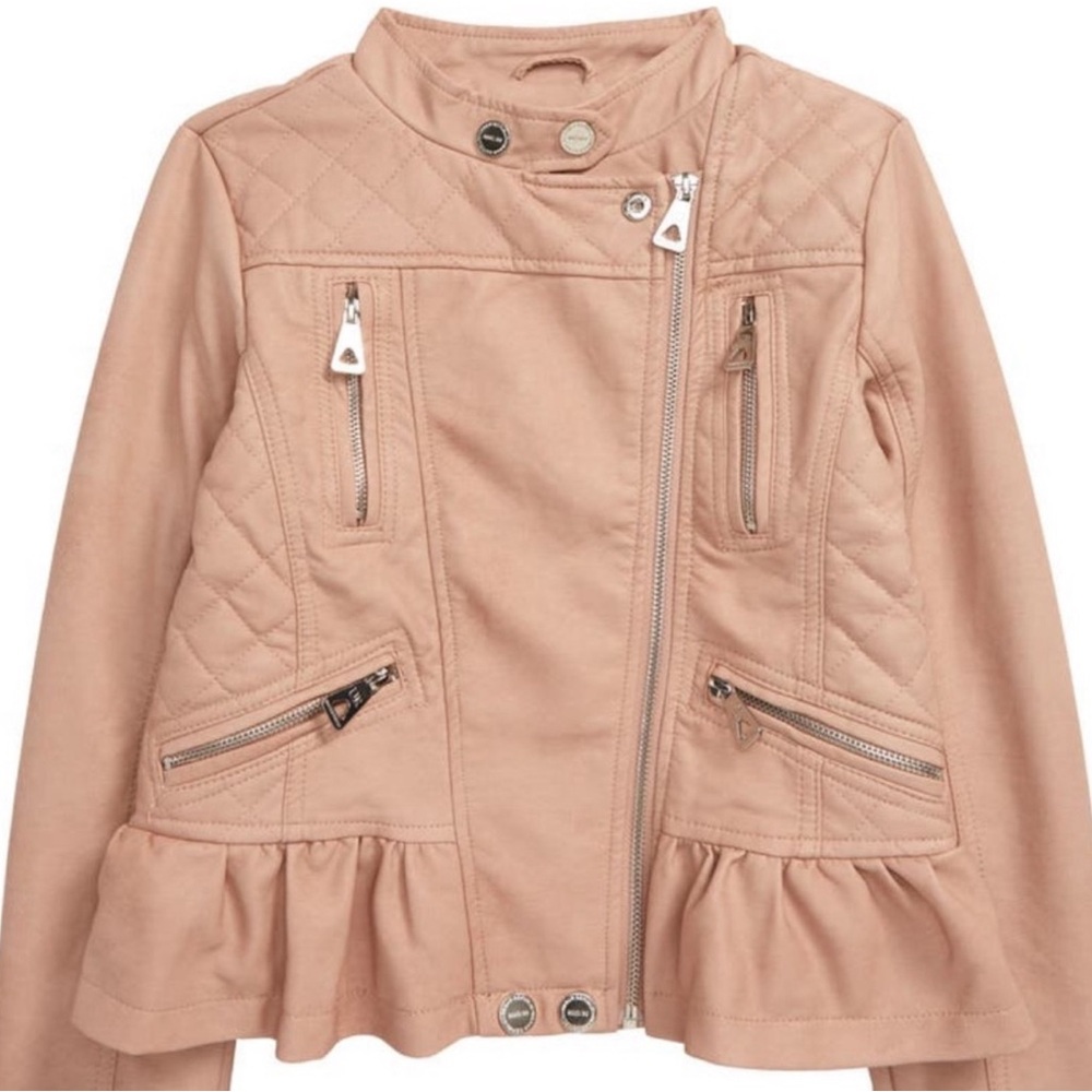 Urban republic faux leather jacket. Pink 12M